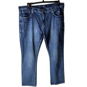 Flypaper Jeans Men's Size 38X32 Straight Faded Blue Denim